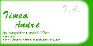 timea andre business card