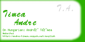 timea andre business card